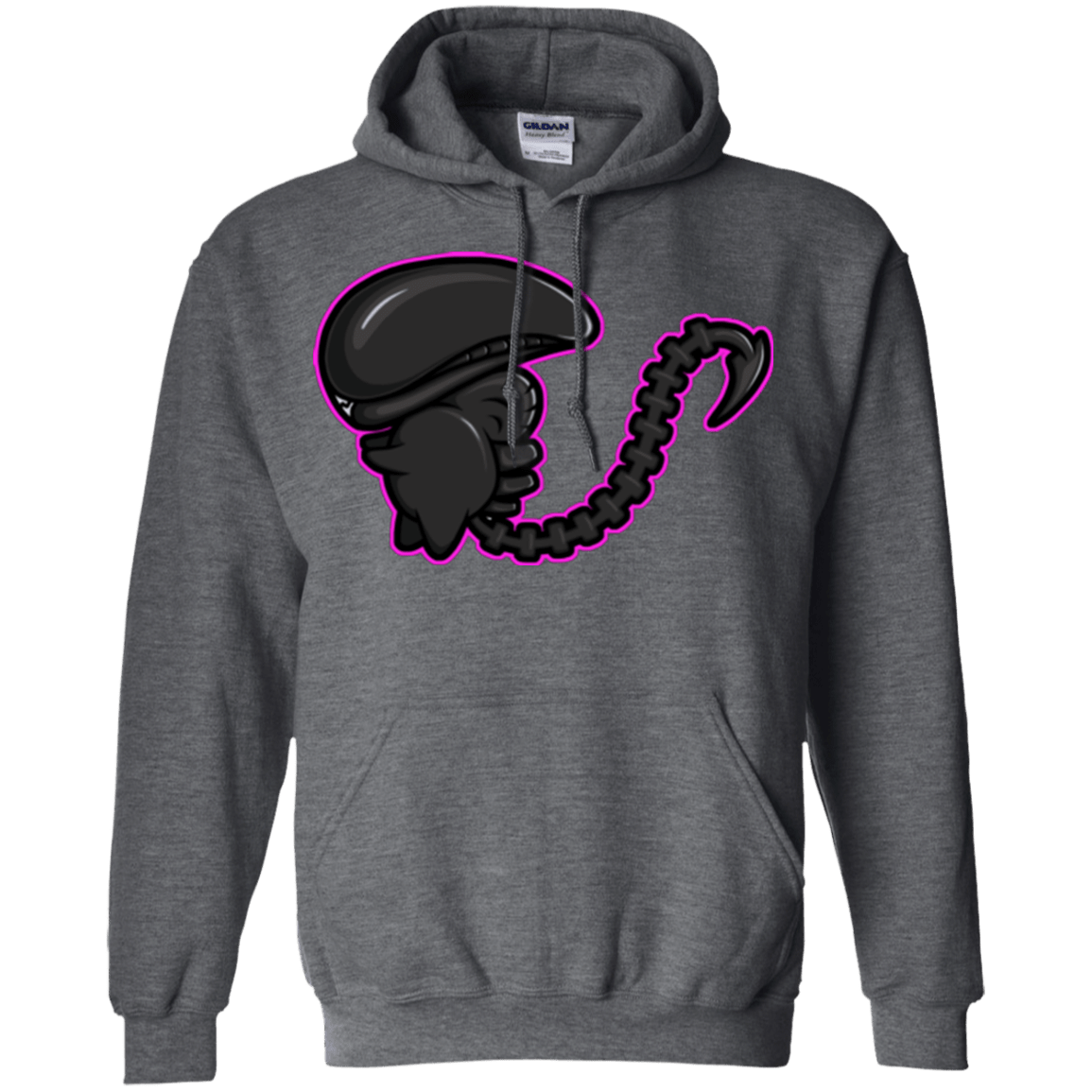 Sweatshirts Dark Heather / Small Super Cute Alien Pullover Hoodie