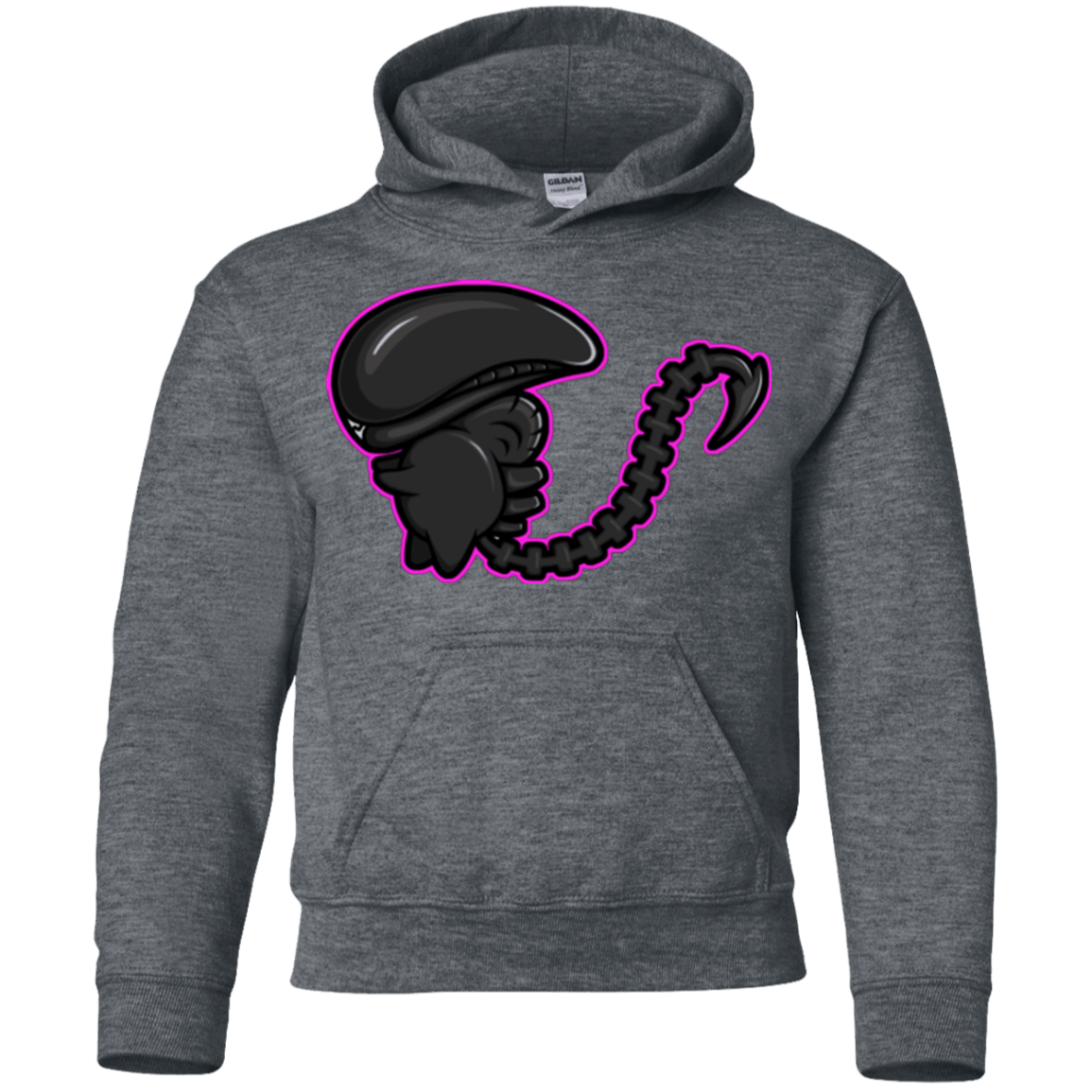 Sweatshirts Dark Heather / YS Super Cute Alien Youth Hoodie