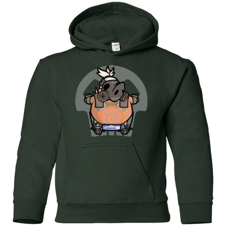 Sweatshirts Forest Green / YS Super Cute Hog Youth Hoodie