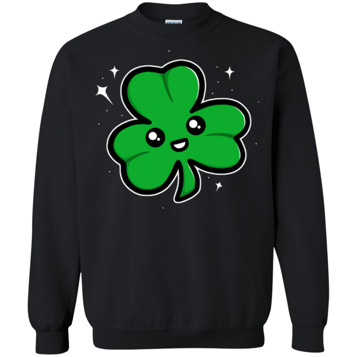 Sweatshirts Black / Small Super Cute Shamrock Crewneck Sweatshirt