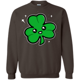 Sweatshirts Dark Chocolate / Small Super Cute Shamrock Crewneck Sweatshirt