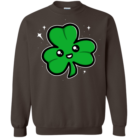 Sweatshirts Dark Chocolate / Small Super Cute Shamrock Crewneck Sweatshirt