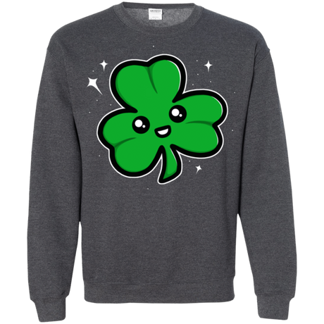 Sweatshirts Dark Heather / Small Super Cute Shamrock Crewneck Sweatshirt