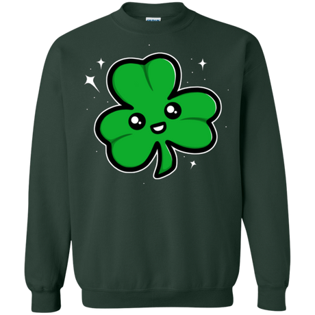 Sweatshirts Forest Green / Small Super Cute Shamrock Crewneck Sweatshirt