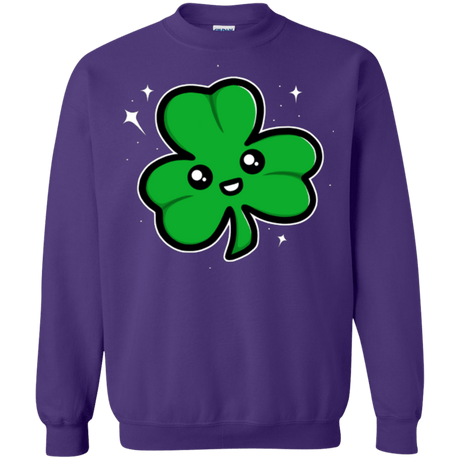 Sweatshirts Purple / Small Super Cute Shamrock Crewneck Sweatshirt
