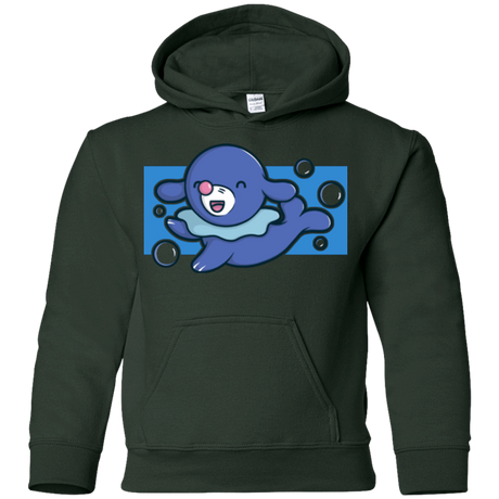 Sweatshirts Forest Green / YS Super Cute Starter Popplio Youth Hoodie
