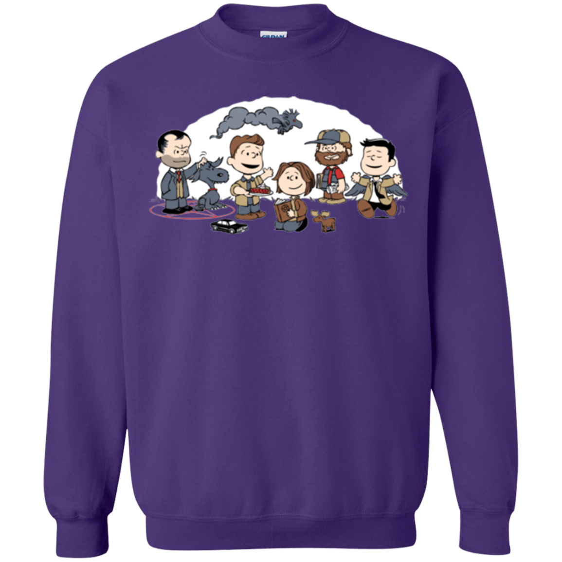 Sweatshirts Purple / Small Super Nutural Crewneck Sweatshirt