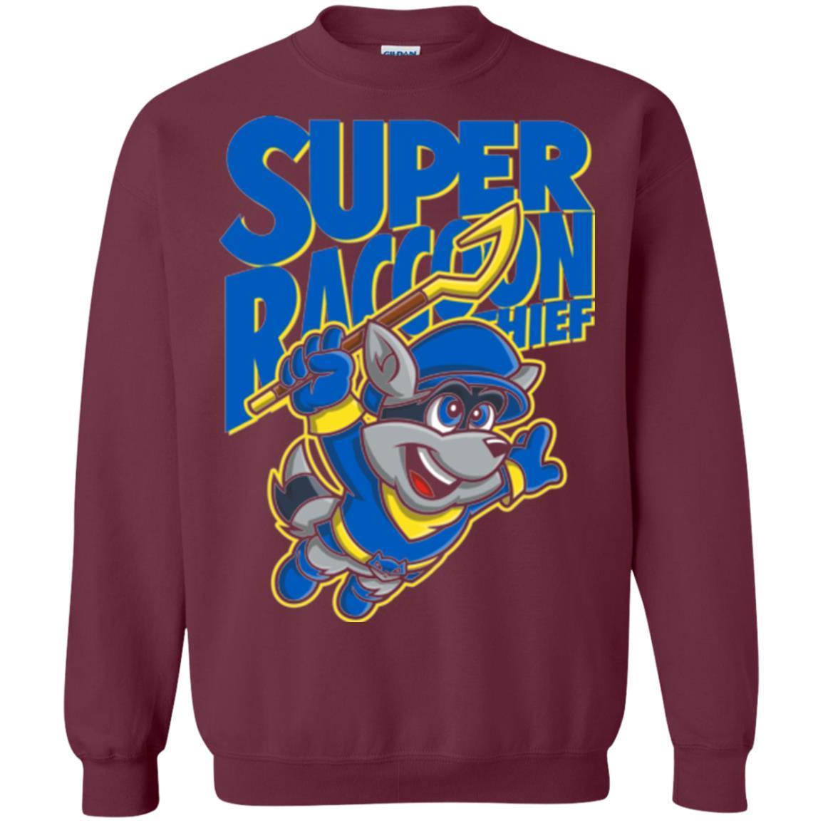 Sweatshirts Maroon / Small Super Racoon Thief Crewneck Sweatshirt