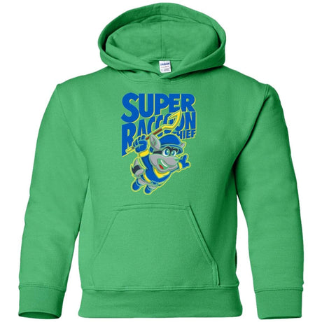 Sweatshirts Irish Green / YS Super Racoon Thief Youth Hoodie