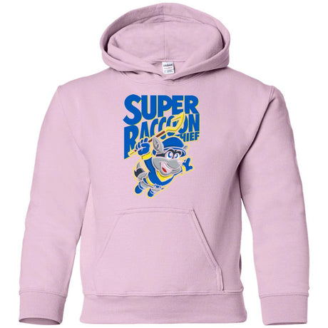 Sweatshirts Light Pink / YS Super Racoon Thief Youth Hoodie