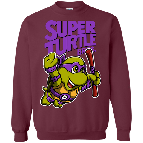 Sweatshirts Maroon / Small Super Turtle Bros Donnie Crewneck Sweatshirt