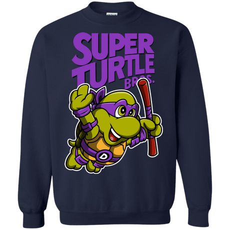 Sweatshirts Navy / Small Super Turtle Bros Donnie Crewneck Sweatshirt