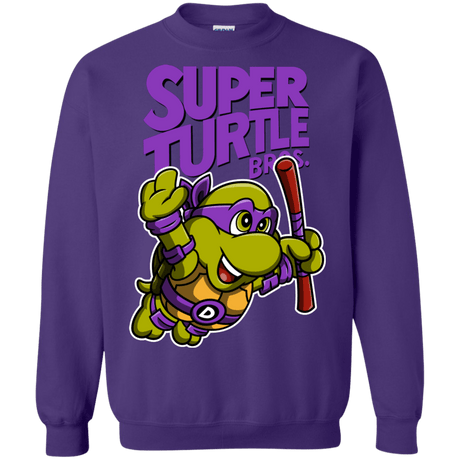 Sweatshirts Purple / Small Super Turtle Bros Donnie Crewneck Sweatshirt