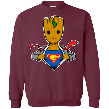 Sweatshirts Maroon / Small Supergroot Crewneck Sweatshirt