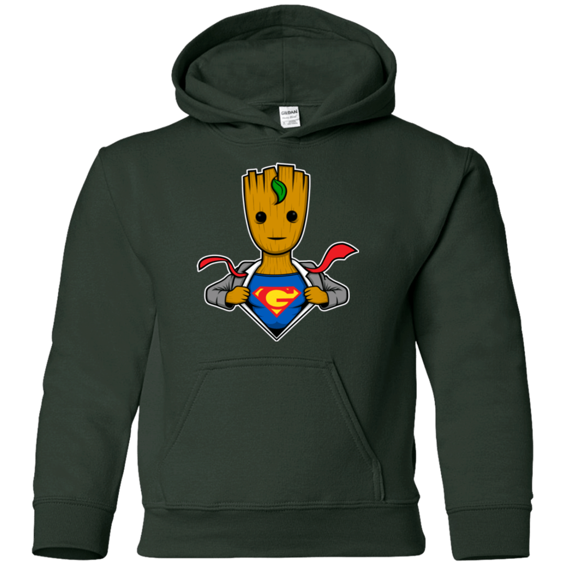 Sweatshirts Forest Green / YS Supergroot Youth Hoodie