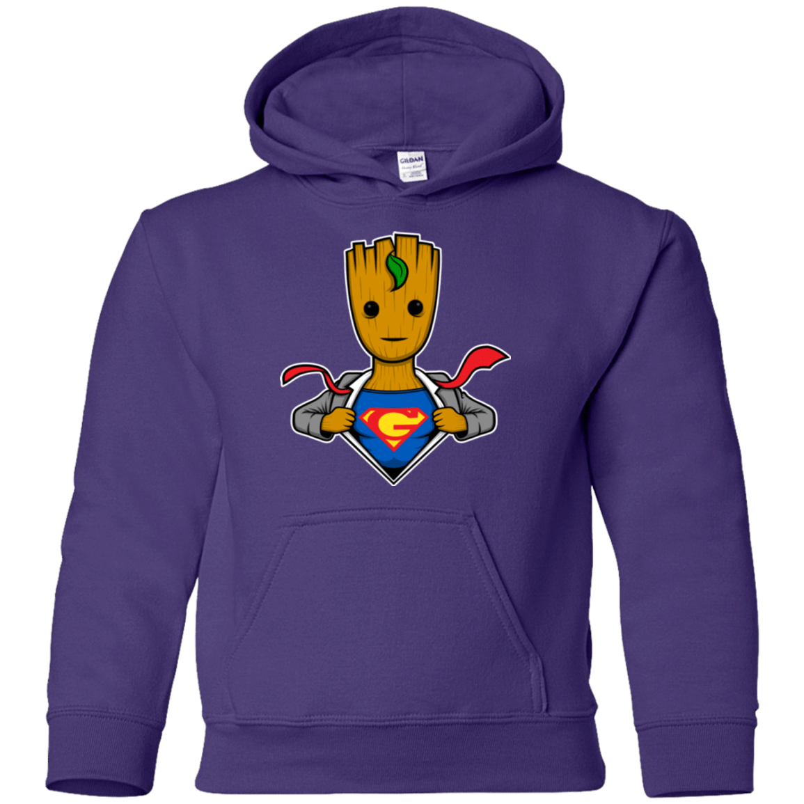 Sweatshirts Purple / YS Supergroot Youth Hoodie