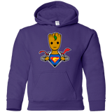 Sweatshirts Purple / YS Supergroot Youth Hoodie