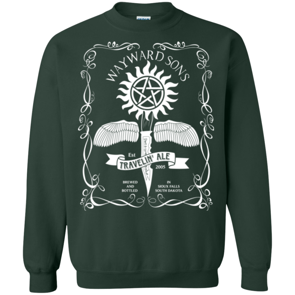 Sweatshirts Forest Green / Small Supernatural 3 Crewneck Sweatshirt