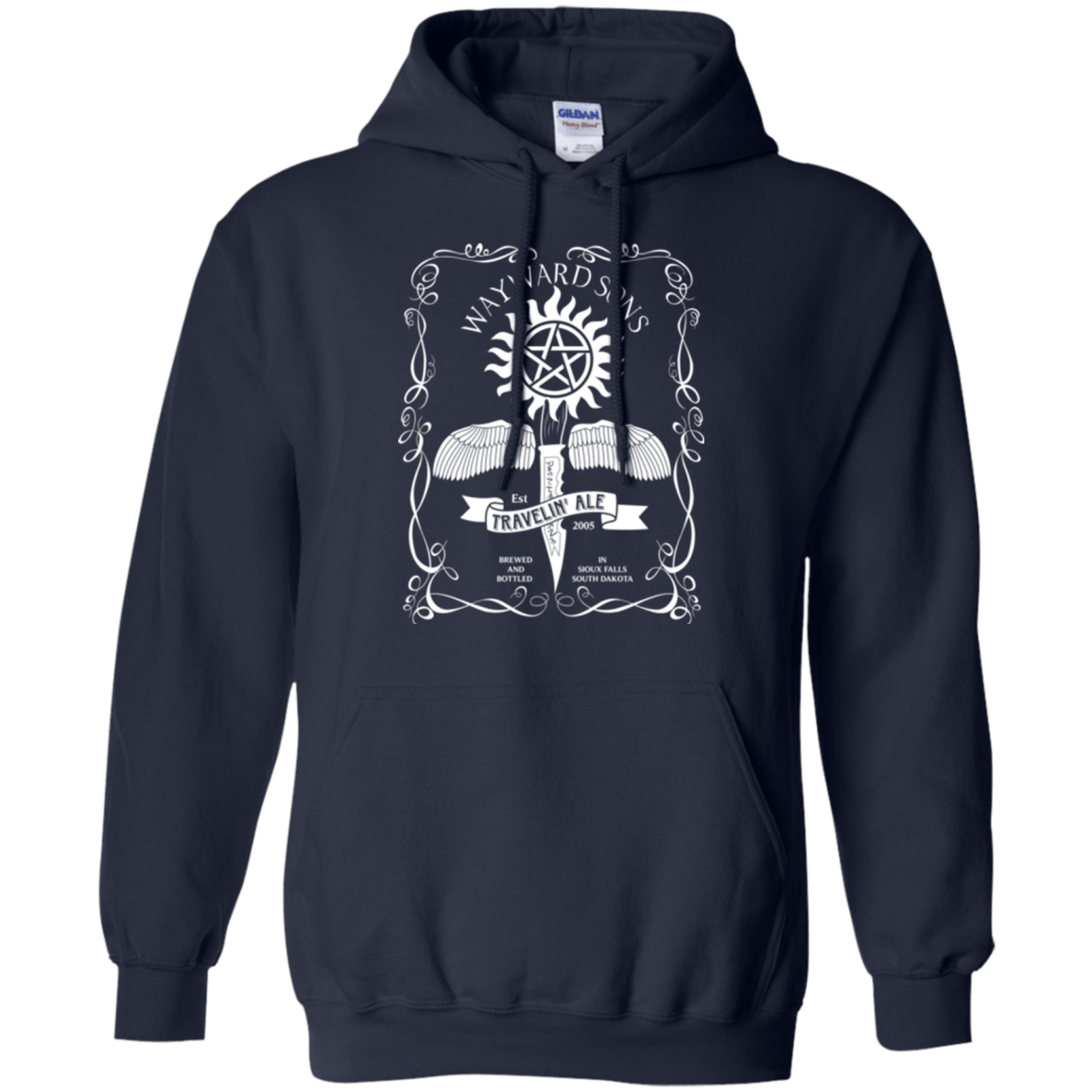 Sweatshirts Navy / Small Supernatural 3 Pullover Hoodie