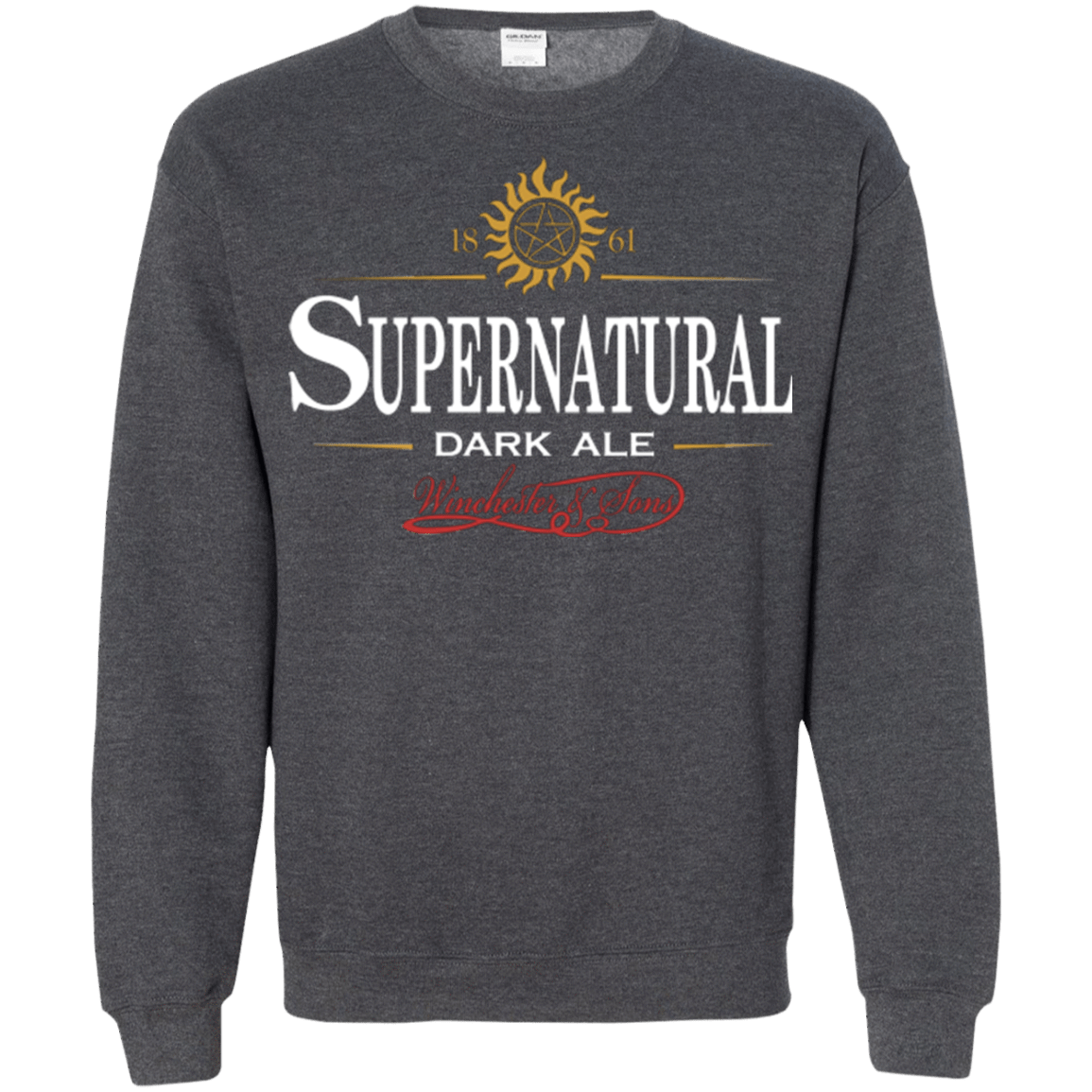 Sweatshirts Dark Heather / Small Supernatural Stout Crewneck Sweatshirt