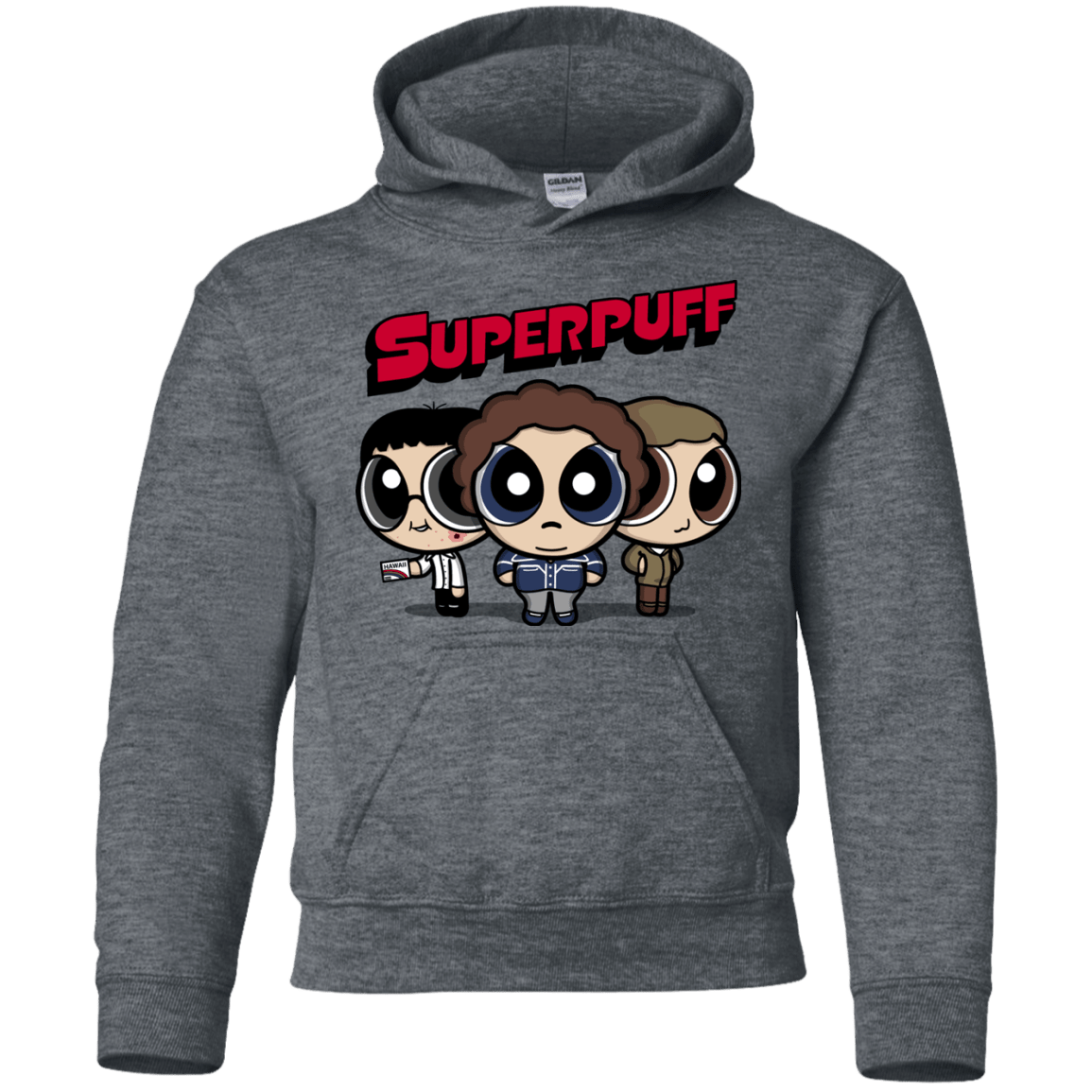 Sweatshirts Dark Heather / YS Superpuff Youth Hoodie