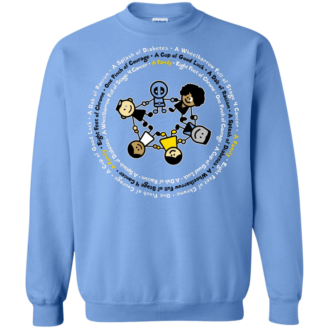 Sweatshirts Carolina Blue / S Support Family Crewneck Sweatshirt