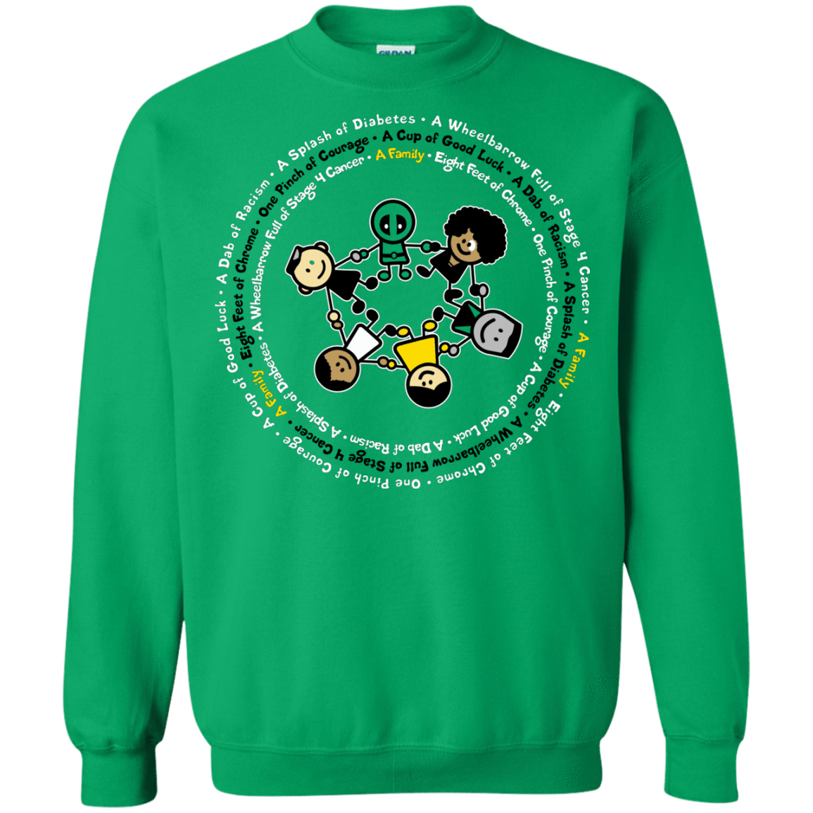 Sweatshirts Irish Green / S Support Family Crewneck Sweatshirt