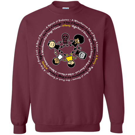 Sweatshirts Maroon / S Support Family Crewneck Sweatshirt