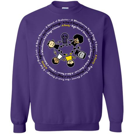 Sweatshirts Purple / S Support Family Crewneck Sweatshirt