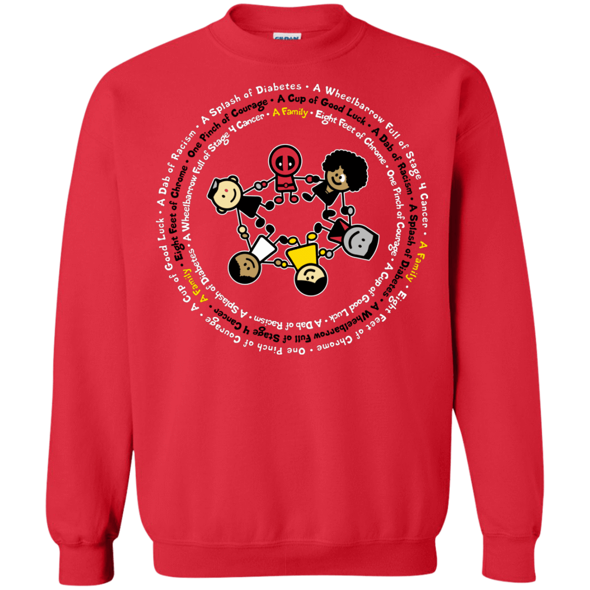 Sweatshirts Red / S Support Family Crewneck Sweatshirt