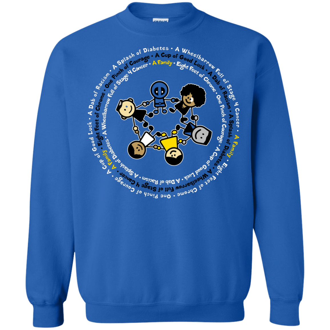 Sweatshirts Royal / S Support Family Crewneck Sweatshirt