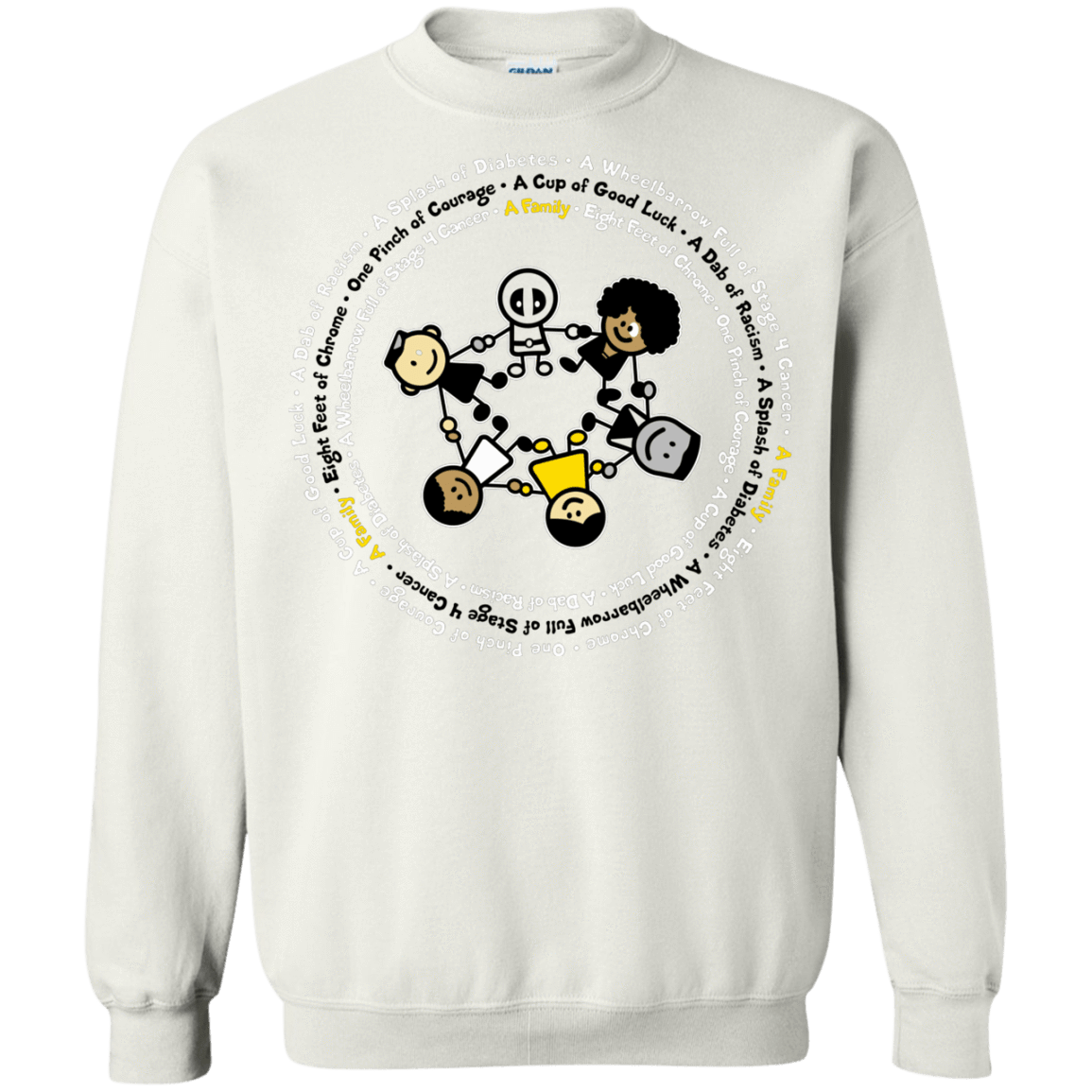 Sweatshirts White / S Support Family Crewneck Sweatshirt