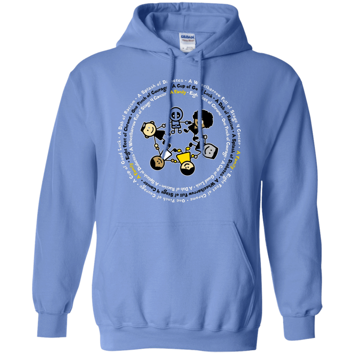 Sweatshirts Carolina Blue / S Support Family Pullover Hoodie