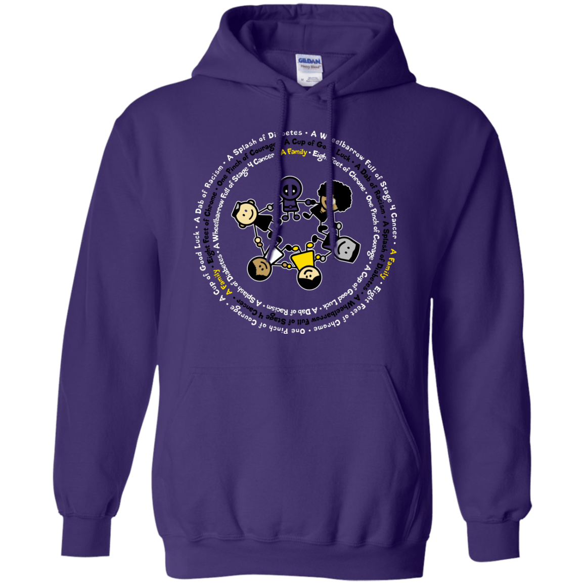 Sweatshirts Purple / S Support Family Pullover Hoodie