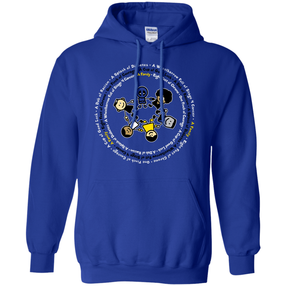 Sweatshirts Royal / S Support Family Pullover Hoodie
