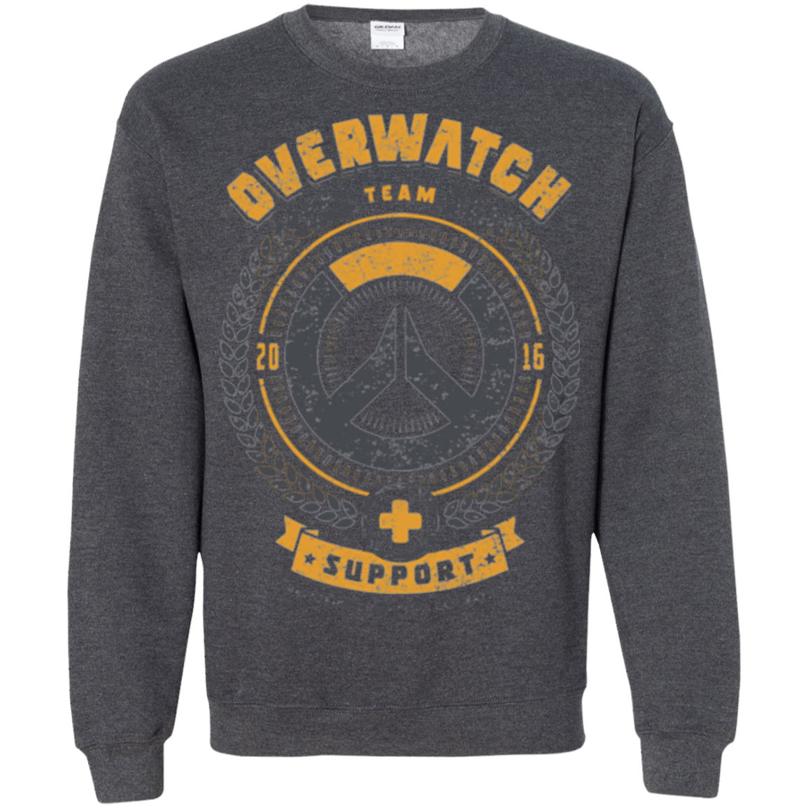 Sweatshirts Dark Heather / Small Support Team Crewneck Sweatshirt