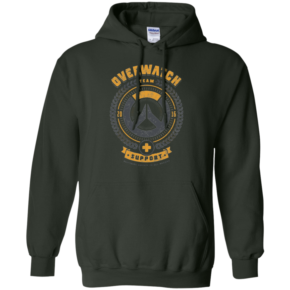 Sweatshirts Forest Green / Small Support Team Pullover Hoodie