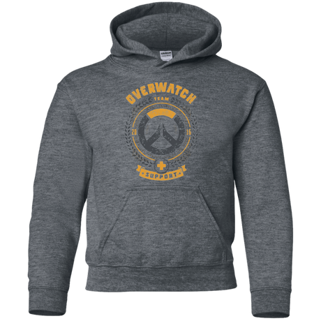 Sweatshirts Dark Heather / YS Support Team Youth Hoodie