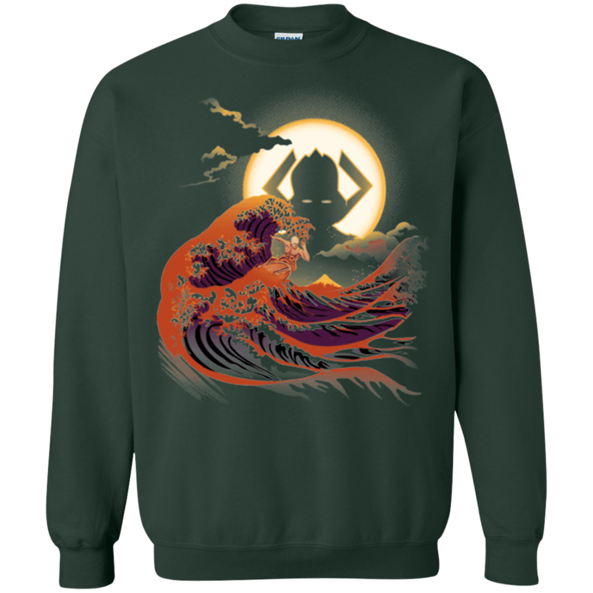 Sweatshirts Forest Green / Small Surfing With The Alien Crewneck Sweatshirt