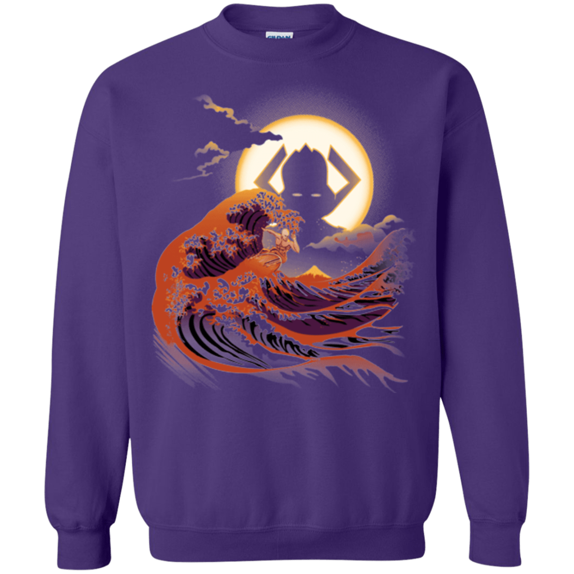 Sweatshirts Purple / Small Surfing With The Alien Crewneck Sweatshirt