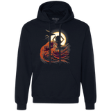 Sweatshirts Navy / Small Surfing With The Alien Premium Fleece Hoodie