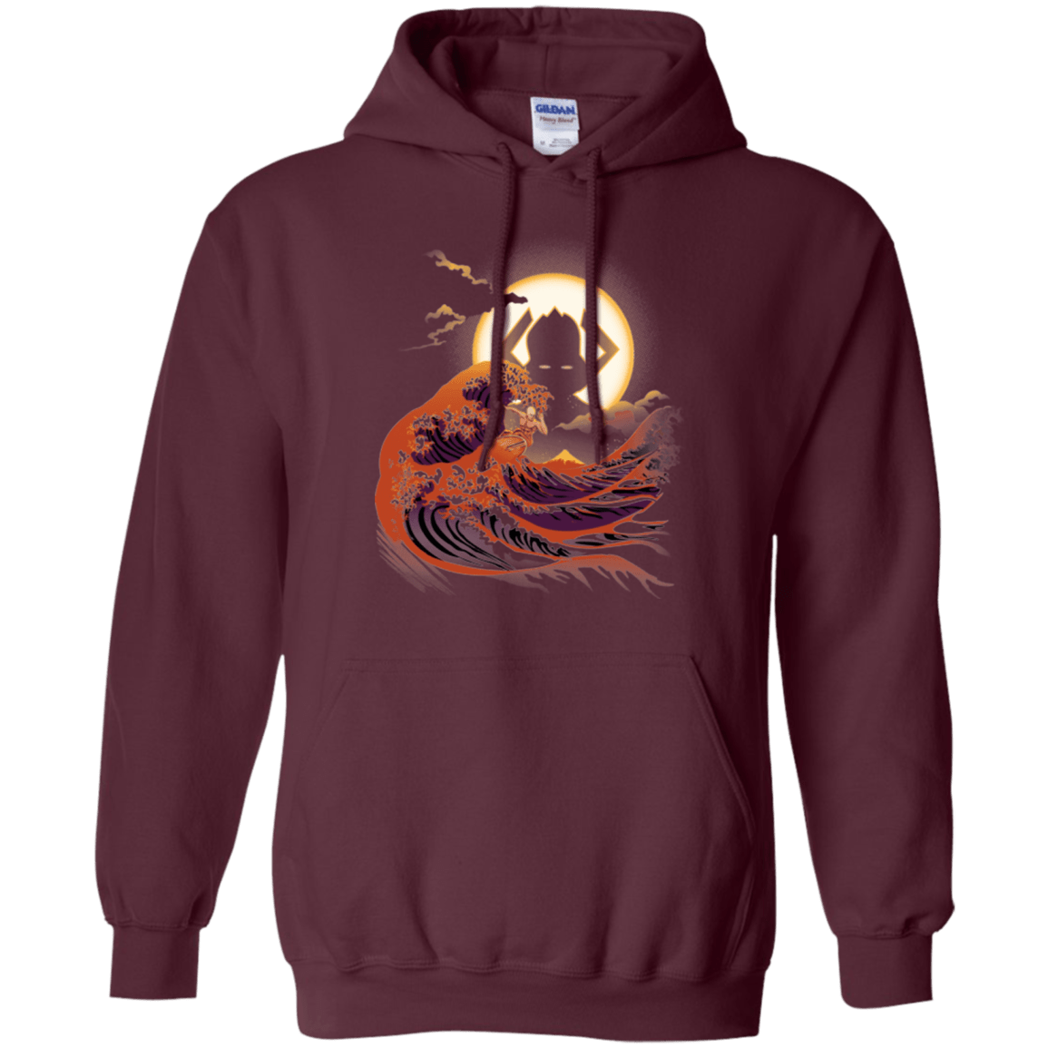 Sweatshirts Maroon / Small Surfing With The Alien Pullover Hoodie