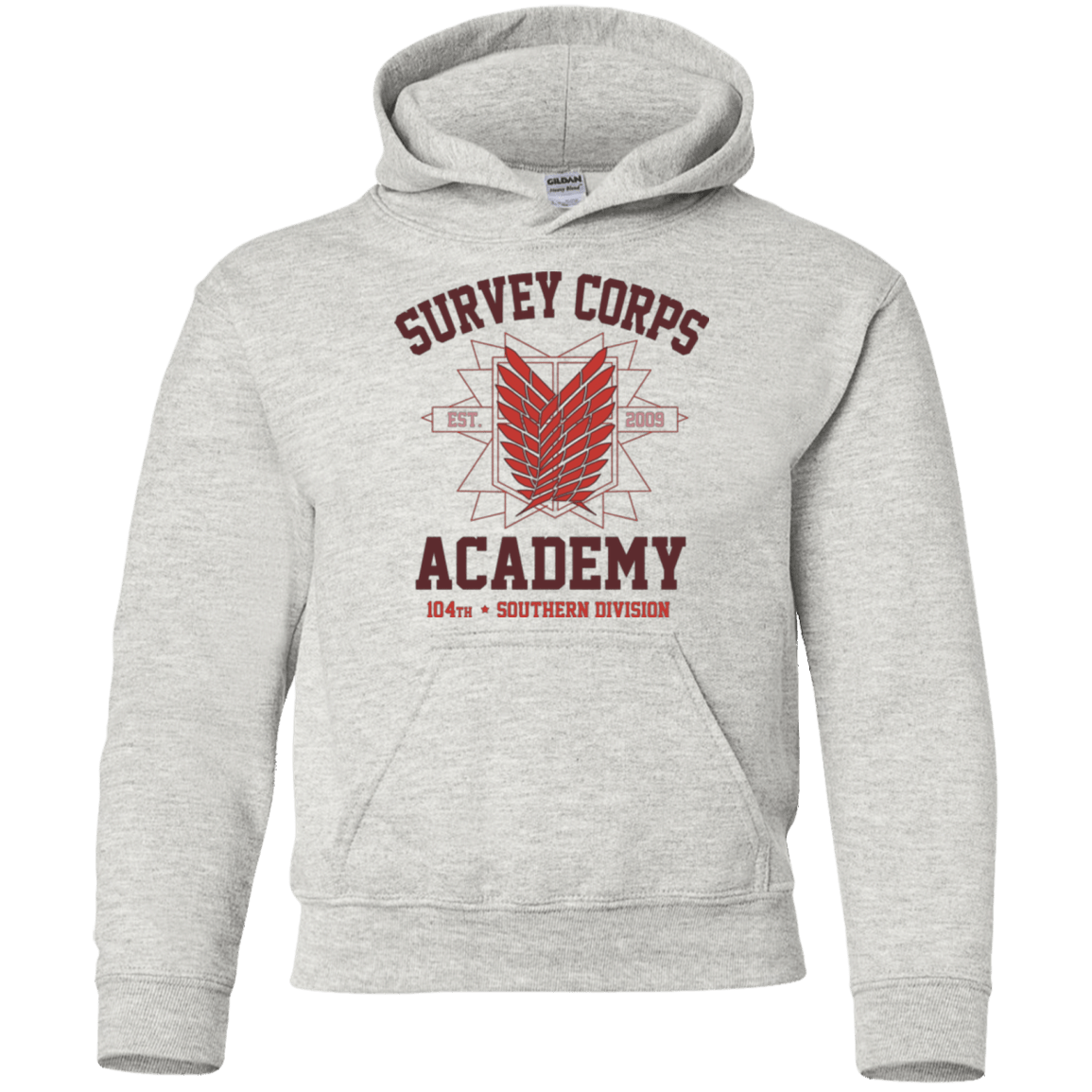 Sweatshirts Ash / YS Survey Corps Academy Youth Hoodie