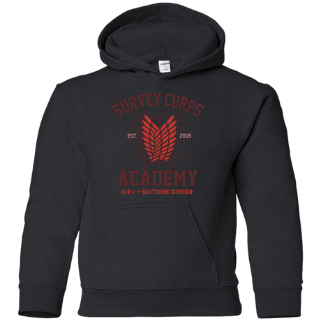 Sweatshirts Black / YS Survey Corps Academy Youth Hoodie