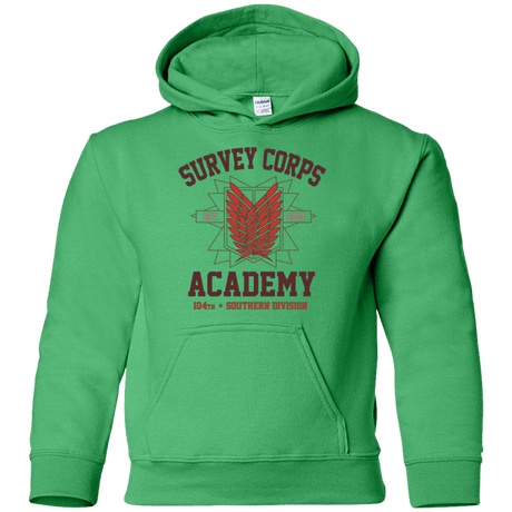 Sweatshirts Irish Green / YS Survey Corps Academy Youth Hoodie