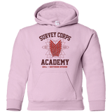 Sweatshirts Light Pink / YS Survey Corps Academy Youth Hoodie