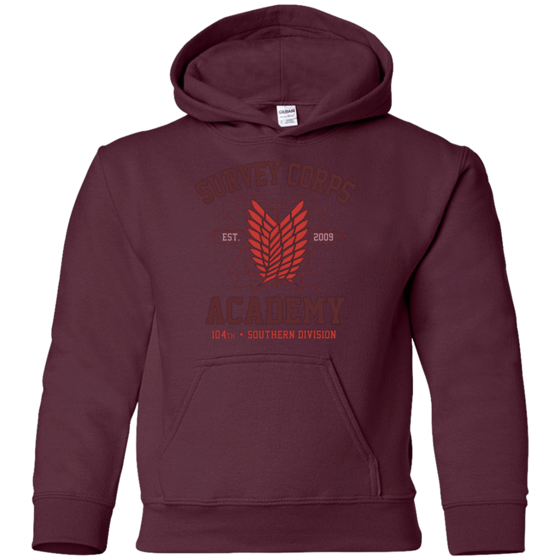 Sweatshirts Maroon / YS Survey Corps Academy Youth Hoodie