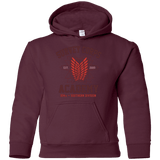Sweatshirts Maroon / YS Survey Corps Academy Youth Hoodie