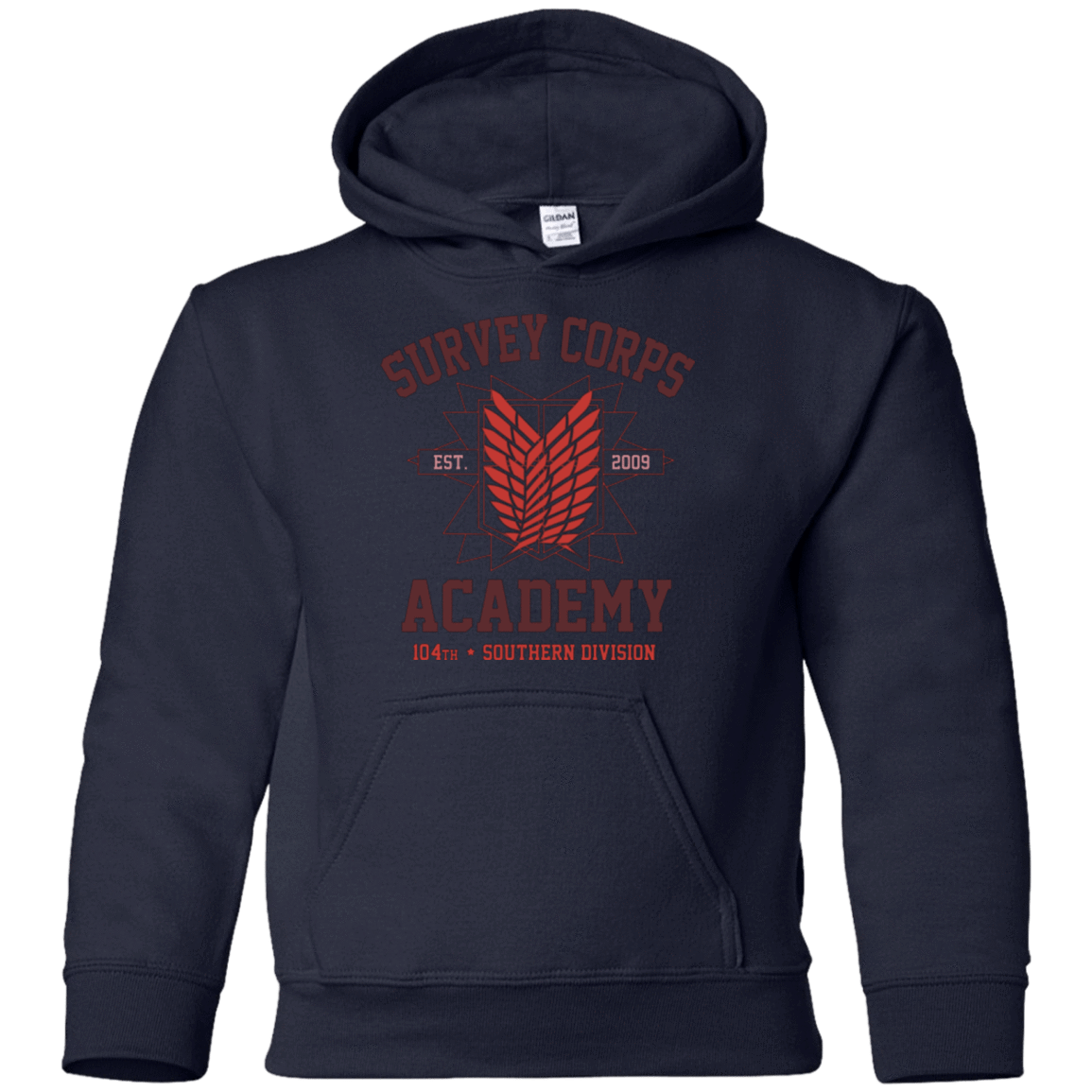 Sweatshirts Navy / YS Survey Corps Academy Youth Hoodie