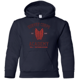 Sweatshirts Navy / YS Survey Corps Academy Youth Hoodie
